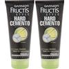 Garnier 2x Garnier Fructis Hard Cemento Fissaggio Assoluto 200 ml