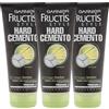 Garnier 3x Garnier Fructis Style Hard Cemento Gel Fissaggio Assoluto Capelli 200 ml