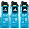 adidas 3x Adidas Bagnodoccia After Sport Shower Gel Fresco e Idratante - 400 ml