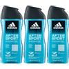 adidas 3x Adidas Bagnodoccia After Sport Shower Gel Fresco e Idratante - 250 ml
