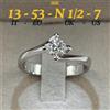 Anello ring solitario Valentino diamante 0.40ct F VVS oro bianco 18kt white gold
