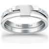 Trussardi Anello Donna Acciaio con Cristalli T-Shape (TJAXC42)