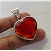 Senza marchio Ciondolo pietra preziosa taglio brillante granato rosso gioielli in argento c...