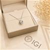 Collana necklace punto luce diamante 0,70ct G SI1 oro bianco 18kt white gold