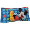 Zip Astuccio Scuola Bustina 2 ZIP 3 Scomparti Mickey Mouse Disney Portapenne