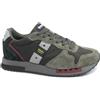 BLAUER QUEENS01 black military verde grigio scarpe uomo sneakers lacci camoscio