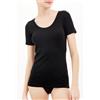 Ragno OFFERTA 3 RAGNO 072457 Maglietta Mezza Manica Donna Lana e Cotone BIANCO-NERO