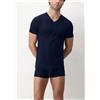 Cagi OFFERTA 6 PEZZI CAGI 1305 T-shirt Scollo V Uomo BIANCO-NERO-BLU