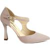 NERO GIARDINI 12221 rosa glitter scarpe donna decolletè tacco cinturino punta