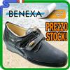 Benexa SOTTOCOSTO SCARPE BENEXA IN PELLE NERO ELASTICIZZATO FORMA XL SOLETTA ESTRAIBILE