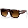 PERSOL 3380 55 col. 24/85 HAVANA SCURO lenti CRISTALLO MARRON SFUMATO