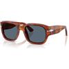 PERSOL 3380 52 col. 96/56 TERRA DI SIENA lenti AZZURRE in CRISTALLO