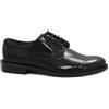 FRANCO FEDELE 2923 nero scarpe uomo derby lucida liscia elegante pelle
