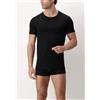 Cagi OFFERTA 3 T-SHIRT CAGI 1318 Girocollo Basso Uomo Filo di Scozia BIANCO-NERO