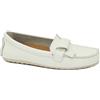 FRAU 67M2 off white bianco scarpe donna pelle mocassino sfoderato gomma plantare