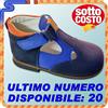 Gi. Le. Pharma BabyPlant SCARPETTE BIMBI BABYPLANT MODELLO "K31" IN PELLE BLU ARANCIO OFFERTA SOTTOCOSTO