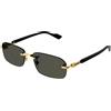 GUCCI GG1221S 001 56-16-140 OCCHIALE DA SOLE GOLD BLACK lenti GREY