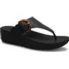 FITFLOP JE9-090 LULU RESIN BUCKLE TOE-POST black ciabatte infradito donna pelle