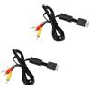 2Pz Cavo Audio Video RCA PS1 PS2 PS3 Composito AV Sony PlayStation 1 2 3 PSone