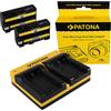 Patona 2x Batteria Patona + caricabatteria USB doppio per Sony DCR-PC4,DCR-PC5