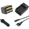 Patona Batteria Patona 2600mAh + Caricabatteria casa/auto per Sony HVR-A1J,HVR-A1P