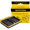 Patona Caricabatteria USB dual per Patona Sony Cyber-shot DSC-P120,DSC-P150,DSC-P200