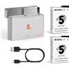 Afaith 2 Batterie e Caricabatterie per DJI Osmo Action 6/5 Pro/4/3/Osmo 360,Extreme bat