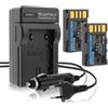 Blumax 2x Batteria Blumax + caricatore casa/auto per JVC GR-D750EX,GR-D750U,GR-D750US