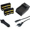 Patona 2x Batteria Patona + caricabatteria casa/auto per Sony DCR-PC4,DCR-PC5