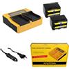 Patona 2x Batteria Patona + caricabatteria rapido DUAL LCD per Sony HVR-A1P,HVR-A1U
