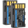 Blumax 2x Batteria Blumax 7,4V 750mAh li-ion per JVC GR-D750EX,GR-D750U,GR-D750US