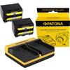 Patona 2x Batteria Patona + caricabatteria USB dual per Sony HVR-A1,HVR-A1J,HVR-A1P