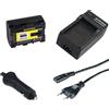 Patona Batteria Patona + caricabatteria casa/auto per Jvc Everio GZ-HM550B,GZ-HM550BEK