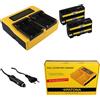Patona 2x Batteria Patona + caricabatteria rapido DUAL LCD per Sony DCR-PC3,DCR-PC4