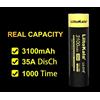 Liitokala Batteria ricaricabile 18x65 mm 3100mAh 35A 3.7V litio 1 pezzo Liitokala