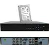 RVT DVR 4 CANALI Ultra Hd 5 MPX Video Out BNC hard disk 250 gb Incluso IP Ready Top