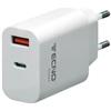 Tecno 0000056579 Tecno CARICATORE USB TC-883 20W USB+TYPE-C QC3.0+PD