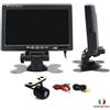 KIT MONITOR 7 POLLICI LCD TELECAMERA RETROMARCIA RETRO CAMERA AUTO CAMION CAMPER