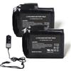 Mxjfyy 2 pezzi 7,4 V 5000 mAh 37 Wh batterie ricaricabili ai polimeri di litio con cari