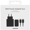 Samsung Caricatore Samsung Duo 50W EP-T5020XBE Usb-c +Cavo1.8m Usb-c Black