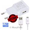 SAMSUNG CARICABATTERIE PARETE ORIGINALE EP-TA50EWE CAVO MICROUSB WHITE 78BEAFA
