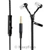 MAXY AURICOLARE STEREO SUPER BASS ZIPPER CUFFIE IN-EAR MICROFONO BLACK 78C955A