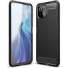 FORCELL B-CASE CUSTODIA TPU COVER EFFETTO METAL CARBON BLACK PER XIAOMI MI 11 LITE 4G 5G