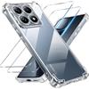Does not apply 3 in 1 Cover E Vetro Temperato per Xiaomi 14T Pro 5G, [Cuscino D'Aria Integrato]