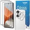 Natbok 2+2 Pezzi 3D Vetro Temperato per Xiaomi Redmi Note 13 Pro Plus 5G (Non 4G)