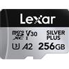 Lexar Silver Plus Scheda di memoria Micro SD da 256 GB fino a 205 MB/s scheda di