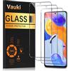 Vauki 3 Pezzi Vetro Temperato per Xiaomi Redmi Note 11 Pro, Redmi Note 11 Pro 5G