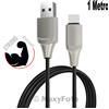 MAXY SUPER RESISTENTE CAVO DATI USB TYPEC C128 FILO DI RICARICA 1 METR0 BLACK 790D60A