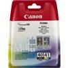 Canon KIT 2 CARTUCCE CANON ORIGINALI PG40 CL41 nero + colori GARANZIA CANON