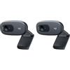 Logitech C270 Webcam HD, 720p/30fps, Videochiamate HD Widescreen, Correzione Aut
